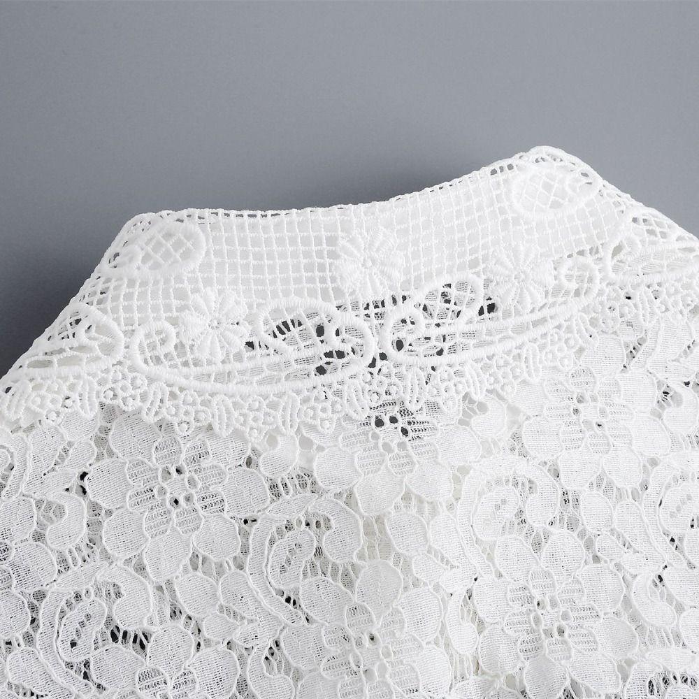 Cape Lace Fake Collar Cloak Flower Scarves Simple Lace Shawl Female