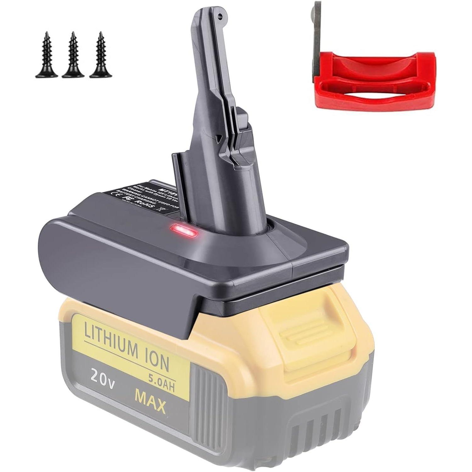 Адаптер аккумулятора EID для пылесоса Dyson V7 и V8 для аккумулятора Dewalt 18V 20V, Преобразование в V7 V8 Animal, Motorhead Pro, Trigger, Car+Boat AE-001