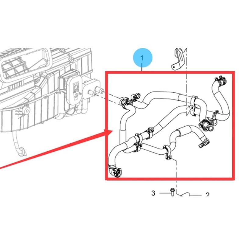 26246037 Warm Air Pipe Heater Inlet Outlet Hose for Buick Excelle GT GX GL6 for Chevrolet Olrando Monza 1.3   -2024