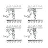 2sets Metal Lobster Clasps Extender Chain Copper Plated Multi Row Link Clasp Connectors For DIY Jewelry Making Necklace Bracelet