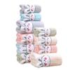 Plus Size Cartoon Rabbit Bath Towel Set for Kids - Cute, Quick Dry, and Absorbent Coral Fleece for Home Use