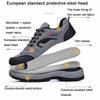 Oulylan Tactical Boots Anti Smashing Outdoors Labor Shoes Indestructible Comfortable Breathable Safety Work Boots Sneakers