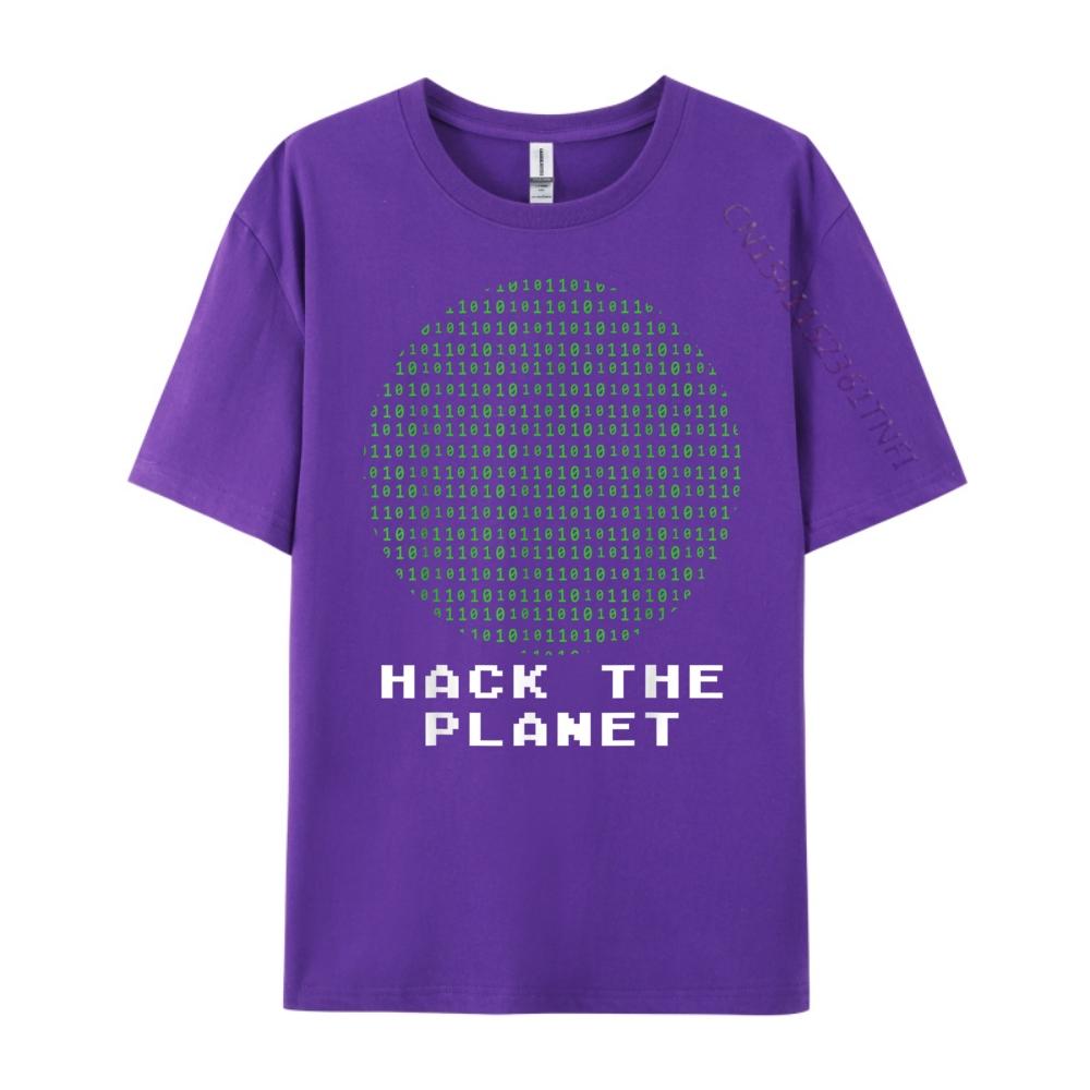 Hack The Planet Binary Code Computer Hacking Coding Hacker Graphic Shirts Men Youth Clothes Gothic Style