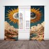 Sun God - Printed Curtains -100% Polyester -2pc for Bedroom Curtains and Living Room Decoration.