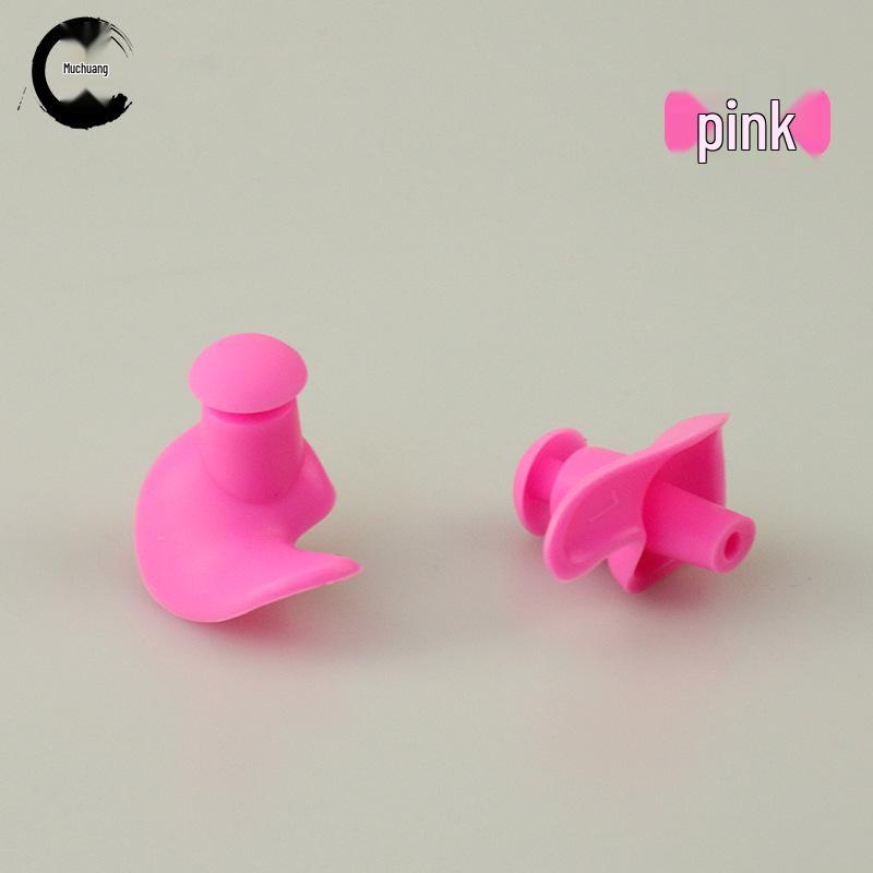 Silicone Waterproof Swimming and Diving Earplugs with Box - Adult Spiral Design