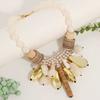 1PC European and American Luxury Style Gold Metal Multi-material Mix and Match Necklace, Retro Exaggerated Personality Collarbone Chain
