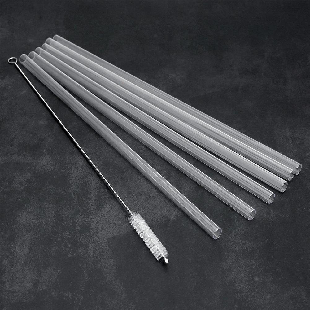 6pcs Replacement Straws for Stanley Cup with Cleaning Brushes Reusable Straws for Stanely Cup