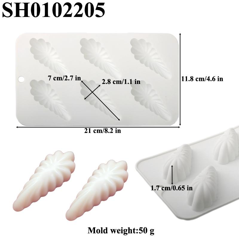 

6 или 8 ячеек 3D Shell Design Формы для пудинга, мусса, десерта Мадлен, шоколада, силиконовые формы для украшения торта Инструменты