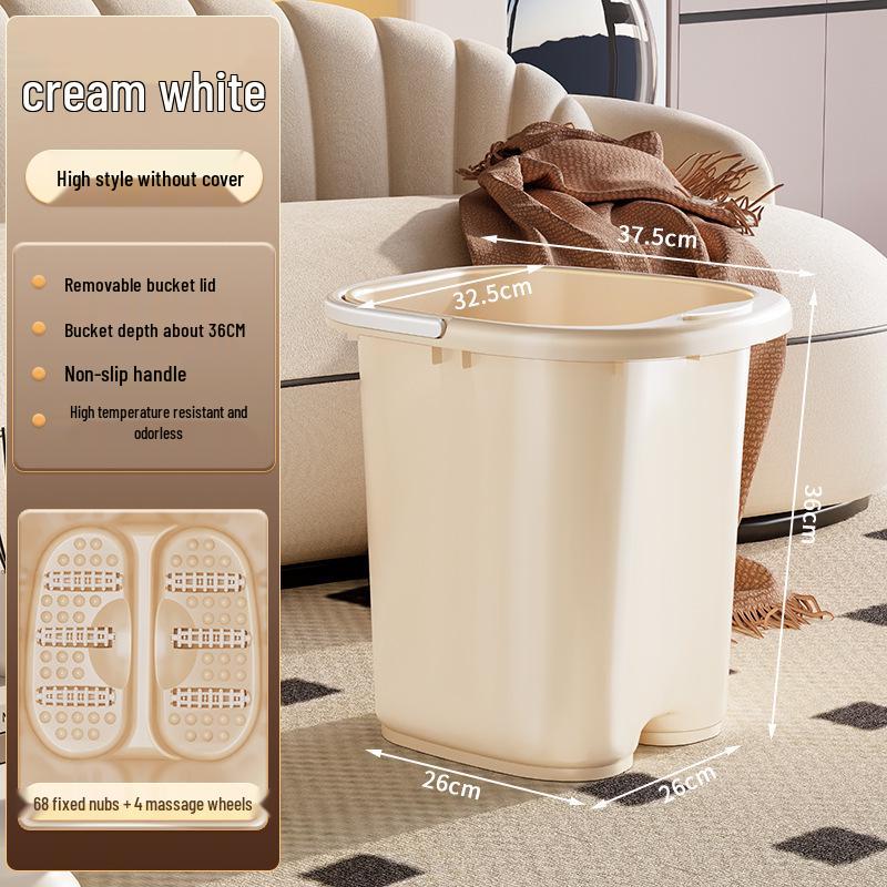 High Calf Foot Bath Basin: Deep, Thick Plastic Insulated Bucket