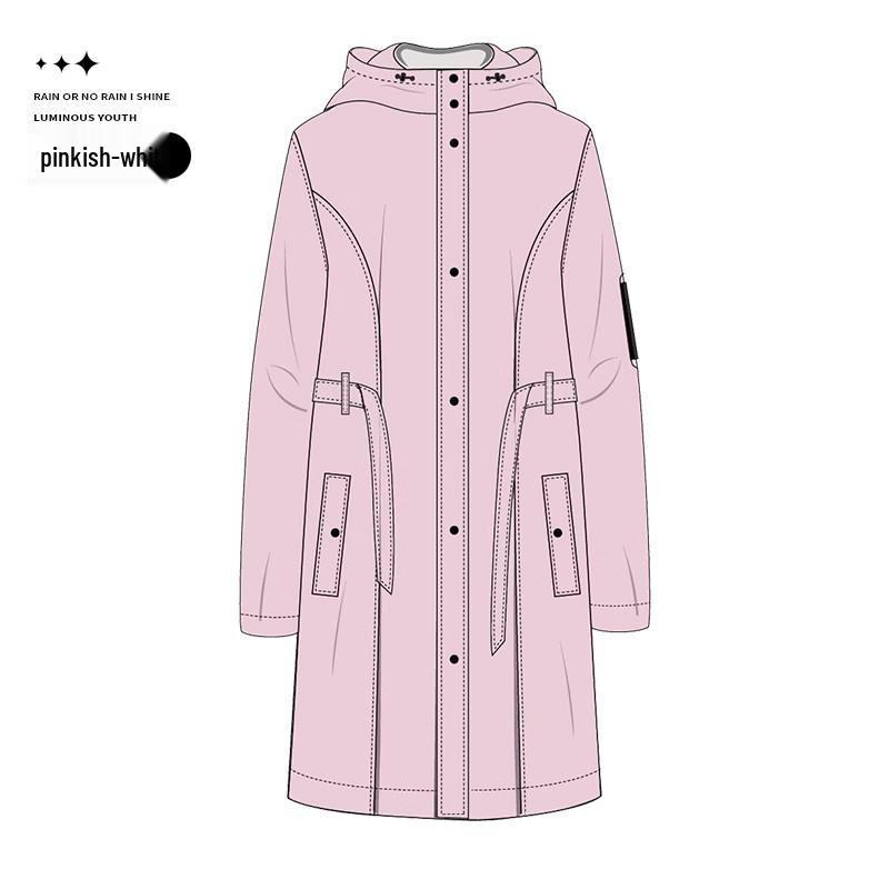 

Adult Full-Body Waist-Cinching PU Raincoat – High-Frequency Knit Fabric, Long Outdoor Design L