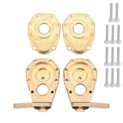 Eixo Portal com Contrapeso de Latão, Cubo da Direção com Tampa de Engrenagem para Traxxas TRX‑4 TRX‑6
