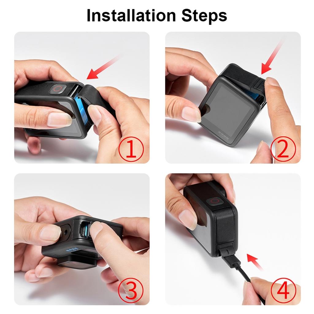 PULUZ PU583B Protective Frame for GoPro Hero 11 Black/10 Black/9 Black Camera Cage with Charging Side Cover