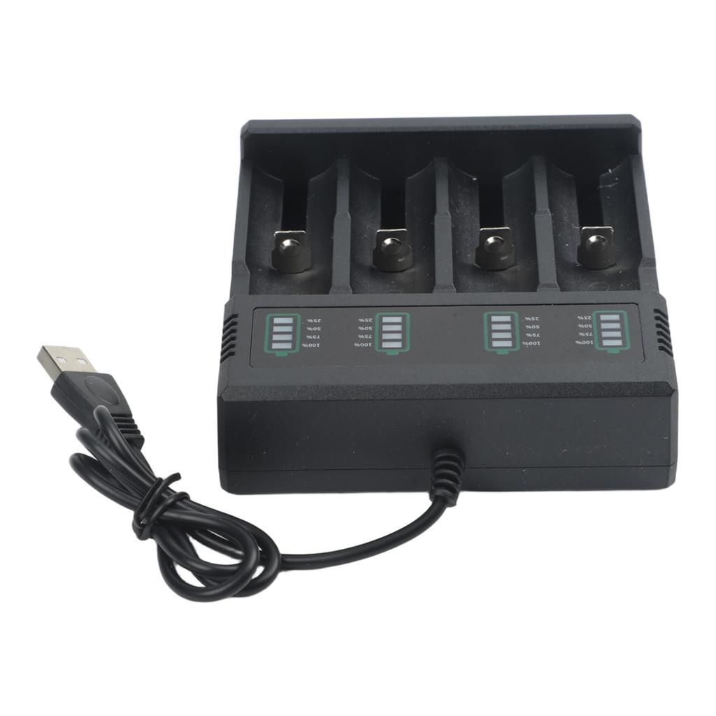 1/2/4Slot 18650-Lithium Battery Charger USB Smart Battery Charger Shell For 21700 10400 14500 16340 16650 14650 Lithium Battery