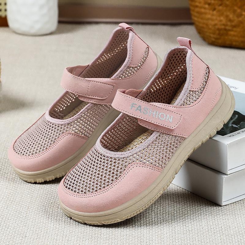 Shoes women's summer soft-soled grandma cloth shoes fattened wide fat feet elderly shoes women's wide head large size comfortable mother shoes