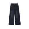 High-Waisted Plus Size Velvet Wide-Leg Jeans for Autumn/Winter