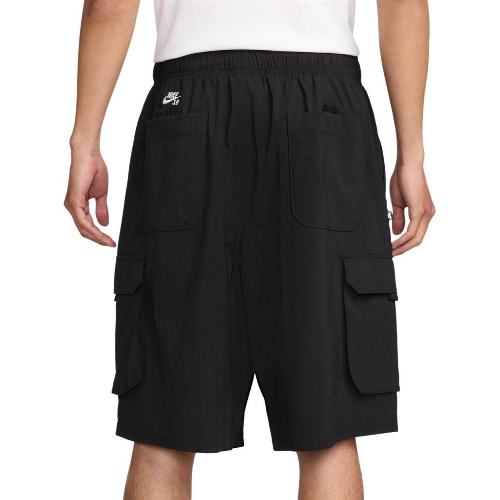 Nike Solid Color Mid Waist Loose Fit Quick Dry Cargo Shorts Men Shorts Black HJ2909010