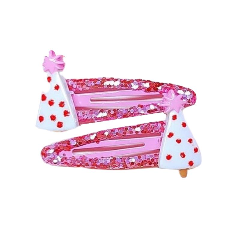 Lovely Christmas Hair Clip Sequined Nonslip Strong Clip Santa/Tree Decors For Christmas Holiday Hair Styling Accessories