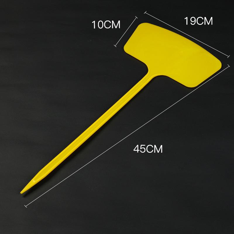 Large Thickened Plastic Ground Stake with Fan-shaped Marking Label for Gardening