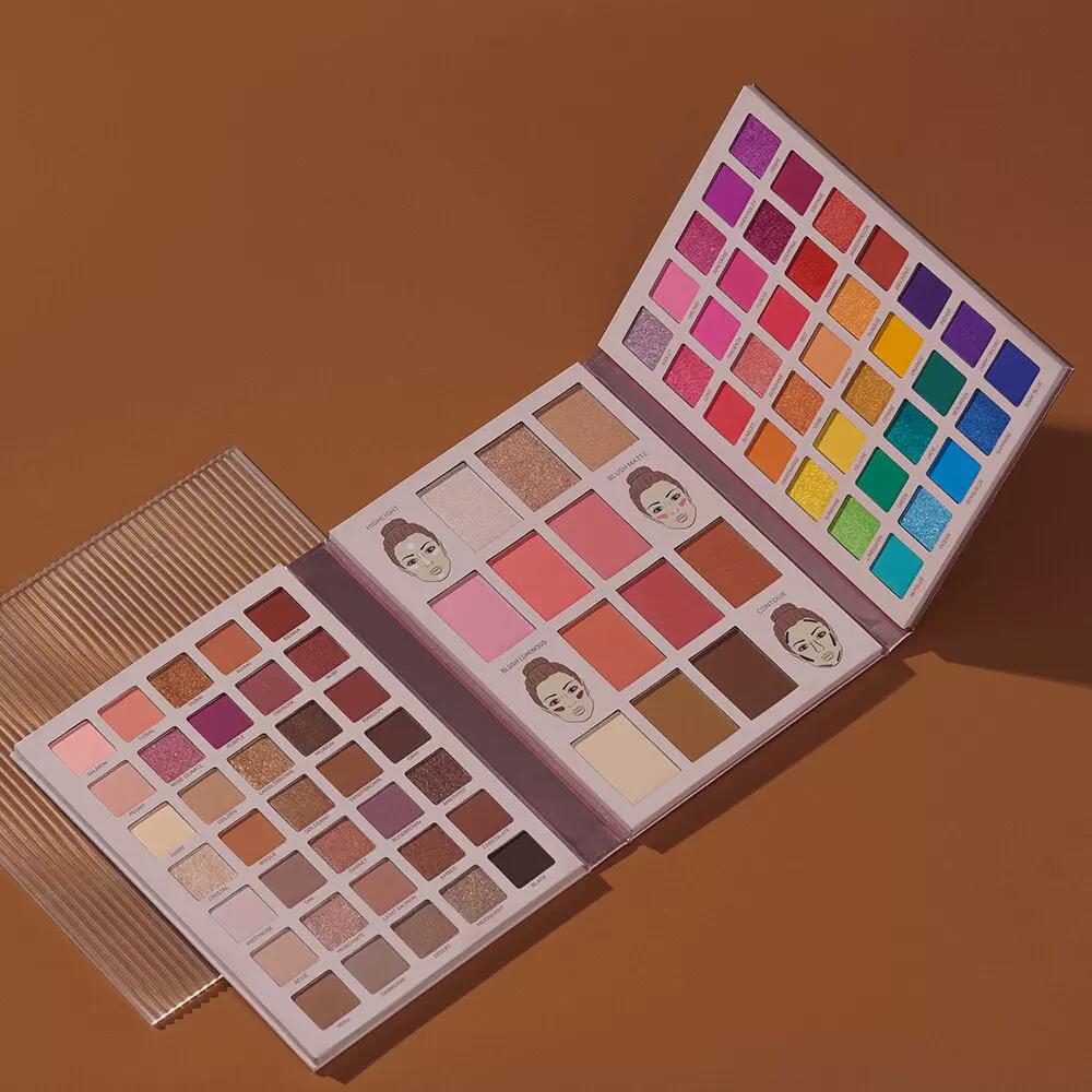 Authentic Beautyglazed 68-Color Eyeshadow Palette for Cos Stage Makeup, Makeup Artist's Special Matte and Pearlescent Makeup Palette
