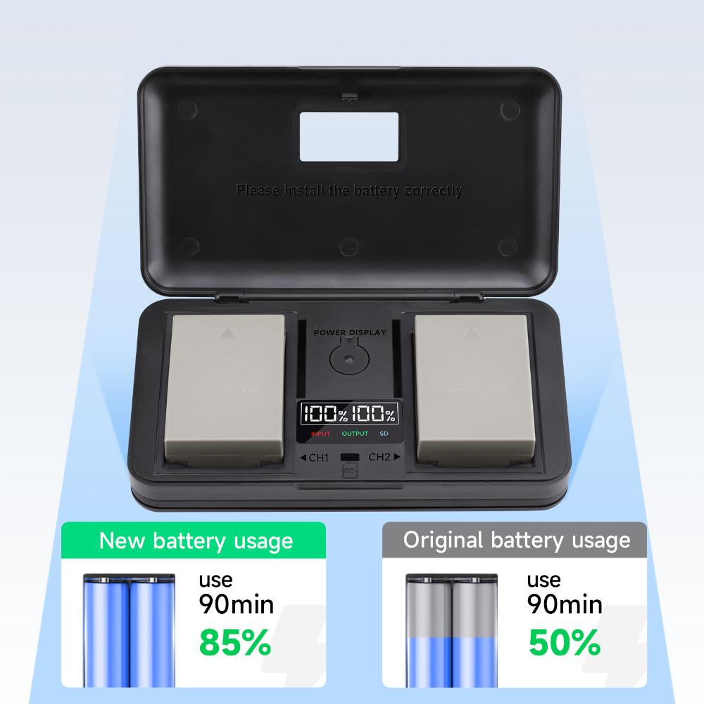 2280mAh BLN-1 BLN 1 PS-BLN1 Camera Battery + Multi-Function Charger Battery Storage Box for Olympus OM-D E-M1 E-M5 Mark II PEN-F E-P5 EM1 EM5 PENF EP5
