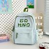 New High-value Campus Style Alphabet Backpack, Simple, Lightweight and Large-capacity Backpack for Junior High School Students