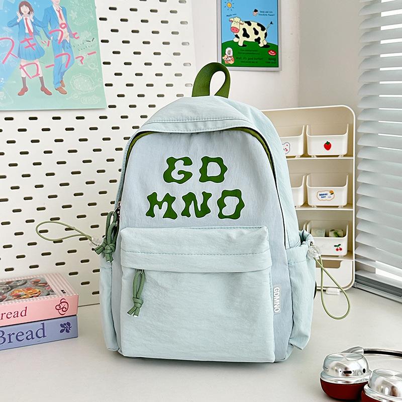 New High-value Campus Style Alphabet Backpack, Simple, Lightweight and Large-capacity Backpack for Junior High School Students