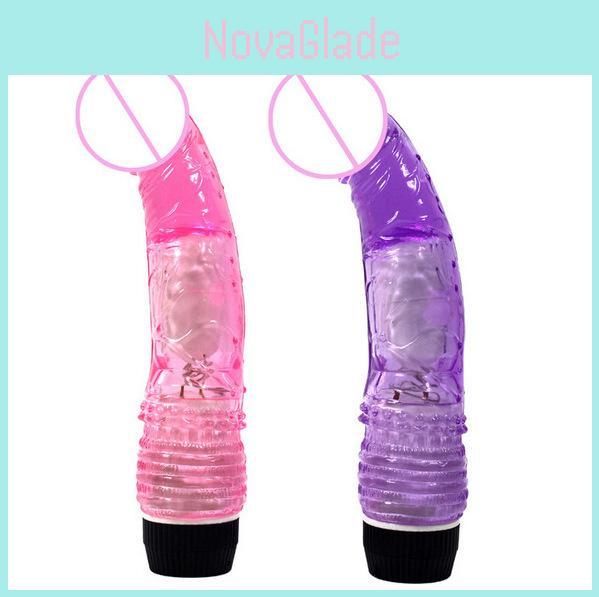 Ideal Gift Single Shock Simulation Crystal Penis Tpe Fake Penis For Friends And Family