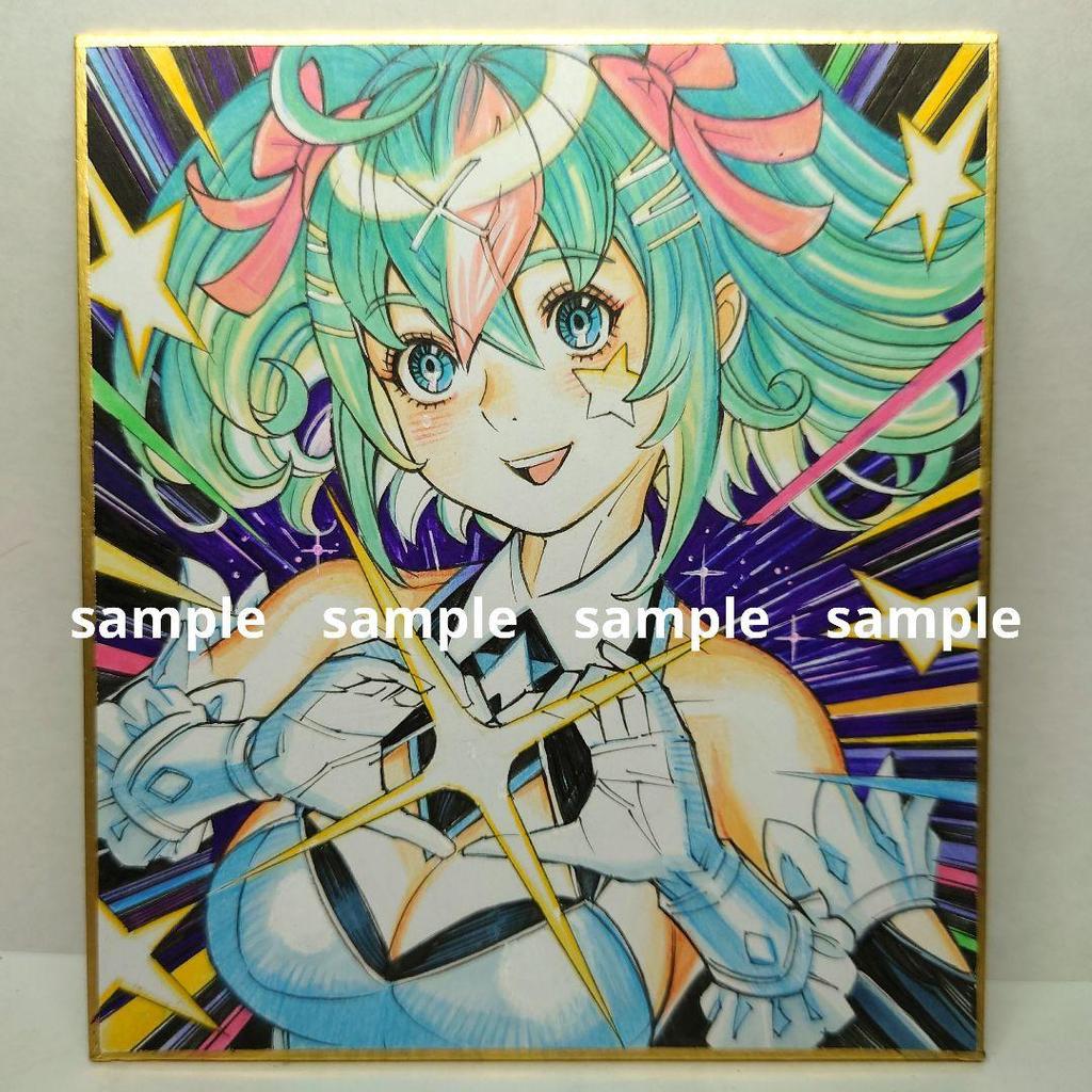 [USED] Hand-drawn Illustration 219 Original Original Painting Colored Paper Doujin "Galaxy Idol