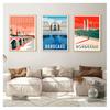 Map Canvas Paintings Vintage Wall Kraft Poster Coated Art Prints Posters Home Decor Gift Bordeaux France Wine Country Travel