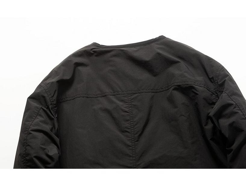 Men's Retro Quilted V-Neck Cotton Jacket