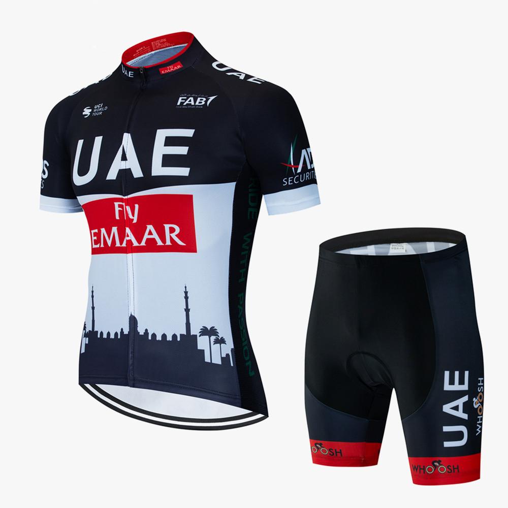 Förenade Arabemiraten Cykeltröja Set Cykeldräkt Mountainbikes Sommaroutfit Cykelkläder för Män Mtb Tröja Bib Shorts Cykelkläder Cykel