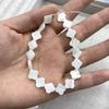 8x8mm Natural White Trochus Shell Four Leaf Clover Beads 18cm Single Strand Mother Of Pearl Loose Beads for DIY Jewelry Making