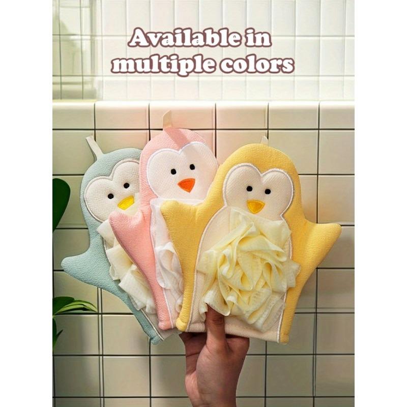 Cartoon Dual-Purpose Bath Sponge and Scrubber for Women, Soft Fine Mesh Shower Glove for Home Use