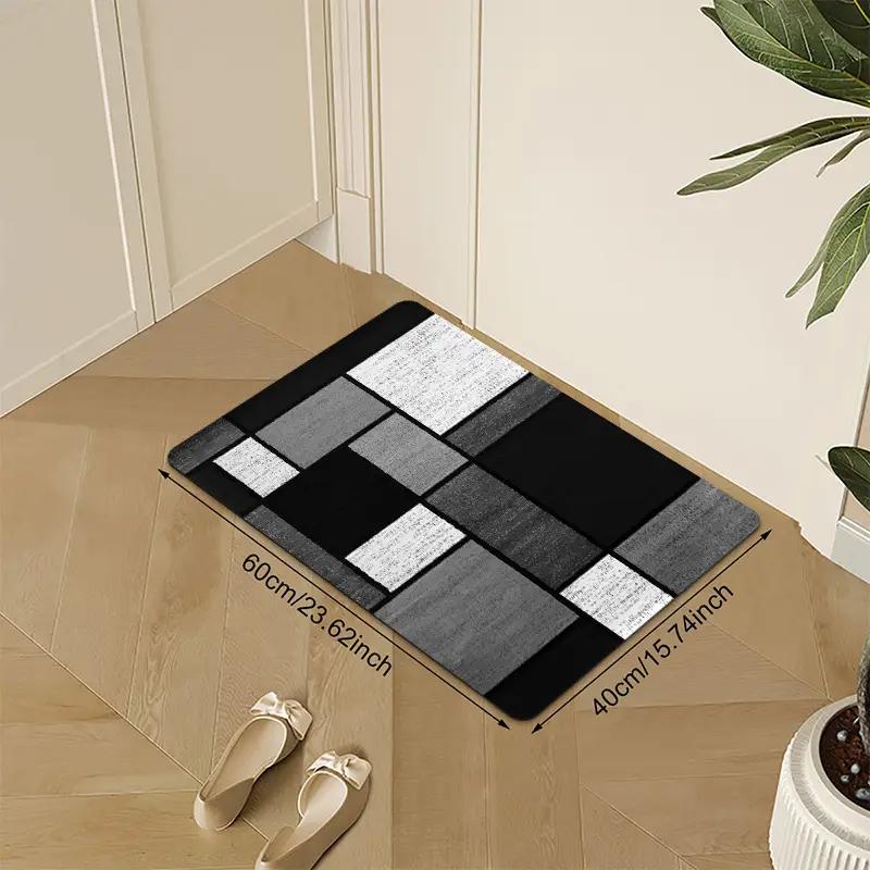 VIKAMA Modern Geometric Kitchen Carpet Comfortable Hallway Bedroom Floor Mats Non-Slip Entrance Door Mats Home Decoration