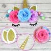 38 PCS Unicorn Cake Topper, Unicorn Flower Cake Happy Birthday Decorations for Boys Girls Birthday Party Baby Shower Supplies