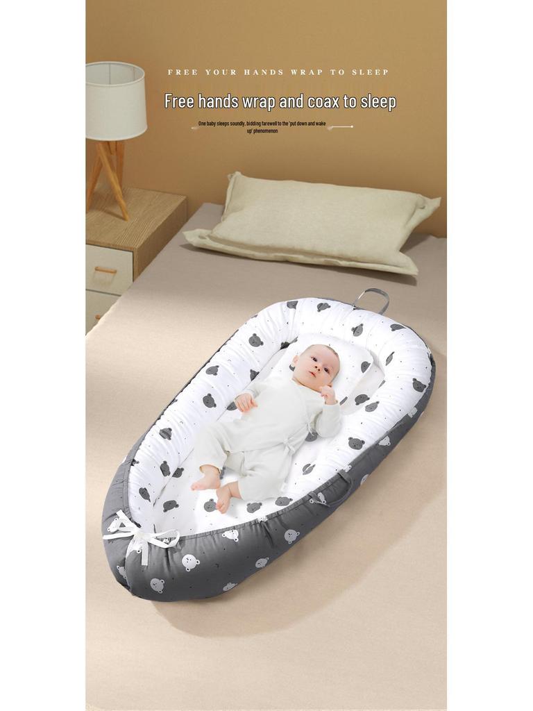 Pure Cotton Portable Anti-Pressure Baby Pillow & Bed Nest