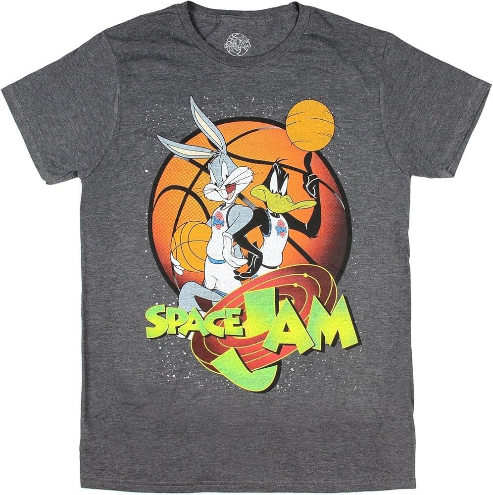 Looney Tunes Men#039;s Space Jam Bugs and Daffy Tune Squad TShirt Unisex T-Shirt L