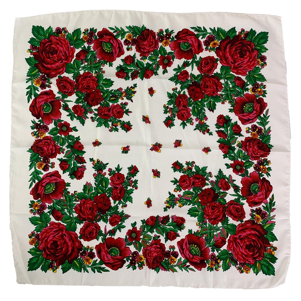70*70Cm Russian Square Scarf Women Luxury Floral Print Bandana Lady Headband Scarves Babushka Handkerchief Head Wraps