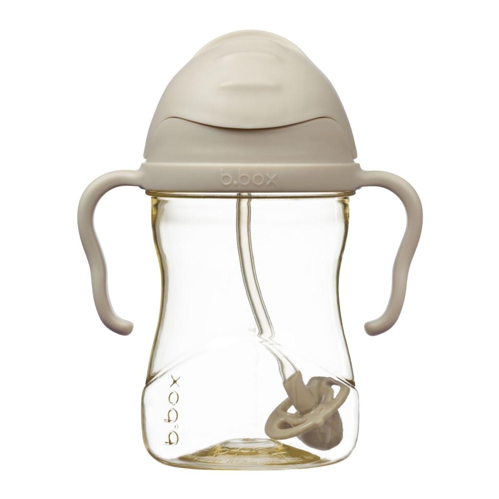 B.box Sippy Cup with Weighted Straw, PPSU Model, 240ml, for Babies 6 Months+, Latte