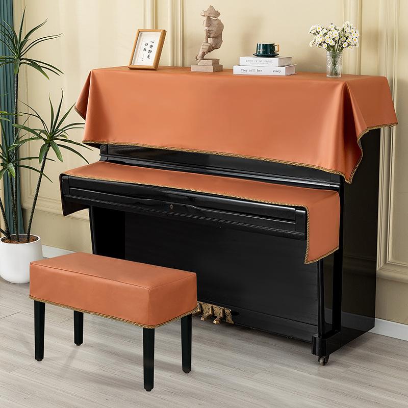 1pcs Solid Color Vertical Electric Piano Cover Dust Covers Electronic Pianos Stool Covers Thicken and Easy To Clean Universal Protective Cover