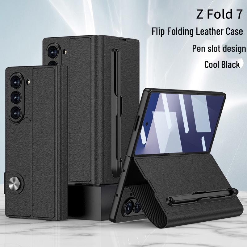 Samsung Z Fold7 Business Leather Flip Case: Full Coverage, Creative Design