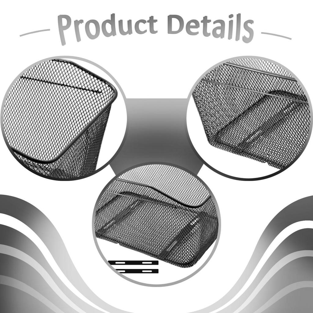 Bike Back Basket Sundries Organizer with Mount Hardware Bicycle Storage Dogs Carrier for