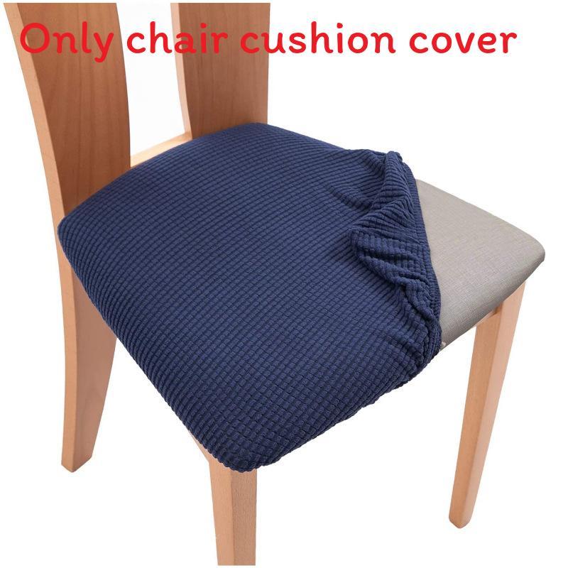Office Home Square Chair Cushion Cover With Elastic Arched Seat Protector For Modern Style Decor