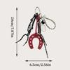 Yogodlns New PU Leather Simple Horseshoe Pendant Horse Hoof Casual Key Chain Pendant Hanging Purse Accessories Women