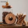 KEMORELA Coffee Bean Containers Airtight Food Containers Hermetic Pots for Food Container for Cereals Glass Jar With Lid Storage