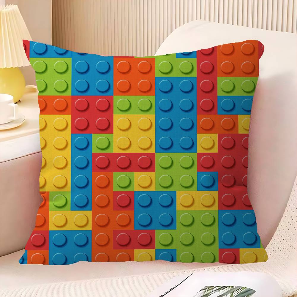 Building Toys Pillow Gifts Home Office Furnishings Bedroom Sofa Car Cushion Cover Case 45x45cm