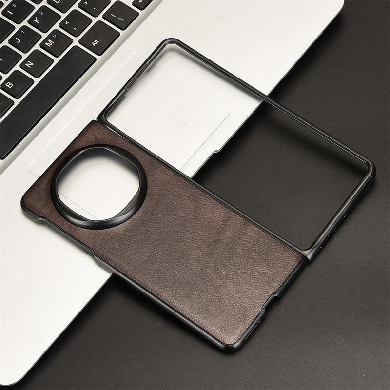 Für Mate X6 Litchi Grain Leder Haut Muster PU und PC Buch Abdeckung Für Mate X6 Rutschfeste Schutz Zurück Abdeckung