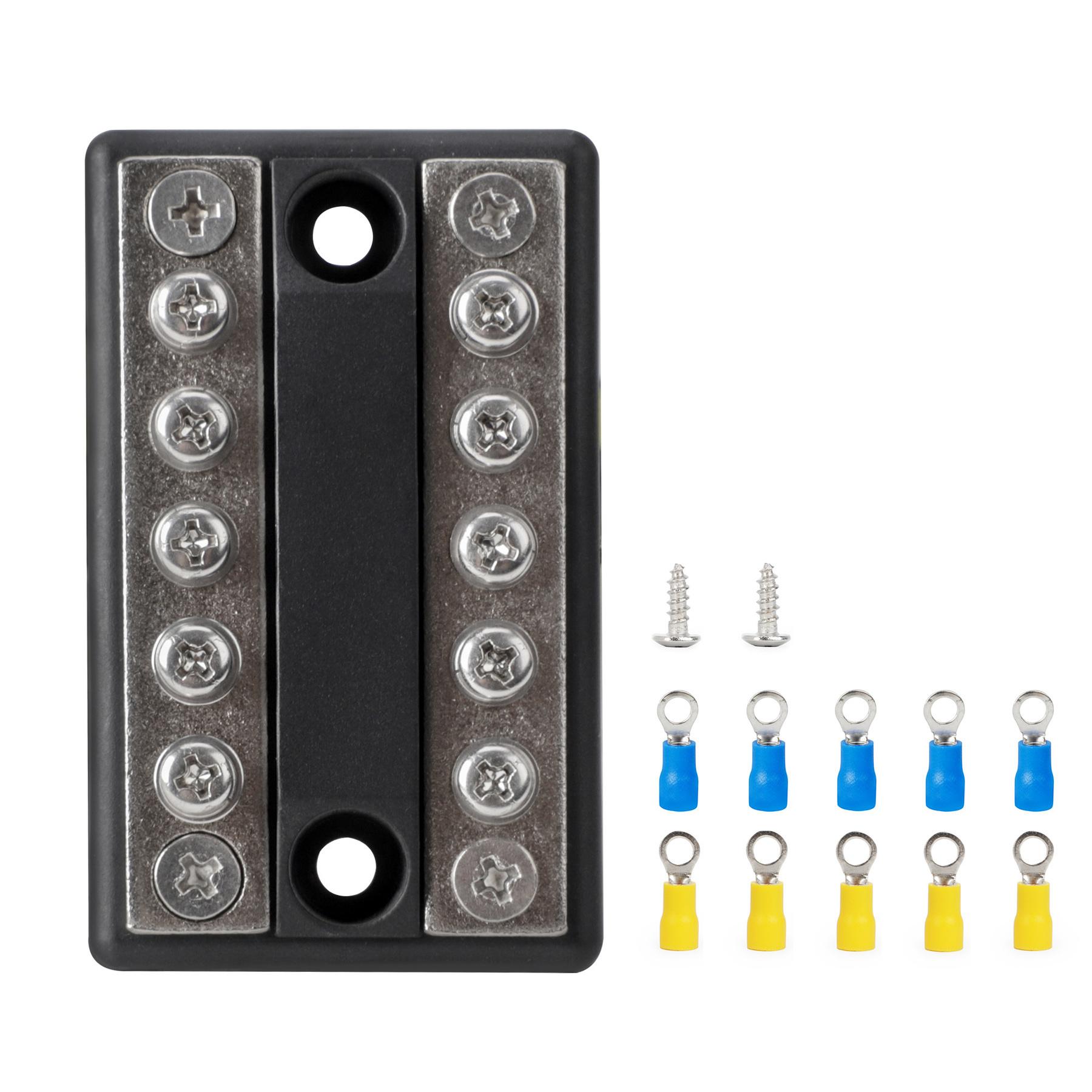 

100A Battery Power Distribution Block Bus Bar Positive Negative For RV Boat Truck 48V CD 10 Circuit Busbar Powerterminal Block