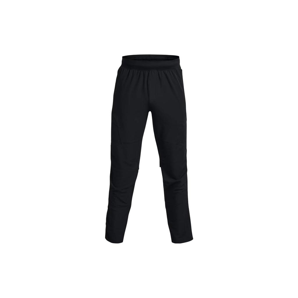 Under Armour Anywhere Solid Color Elastic Waist Straight Leg Knit Sports Pants Men Pants Black 1378975-002