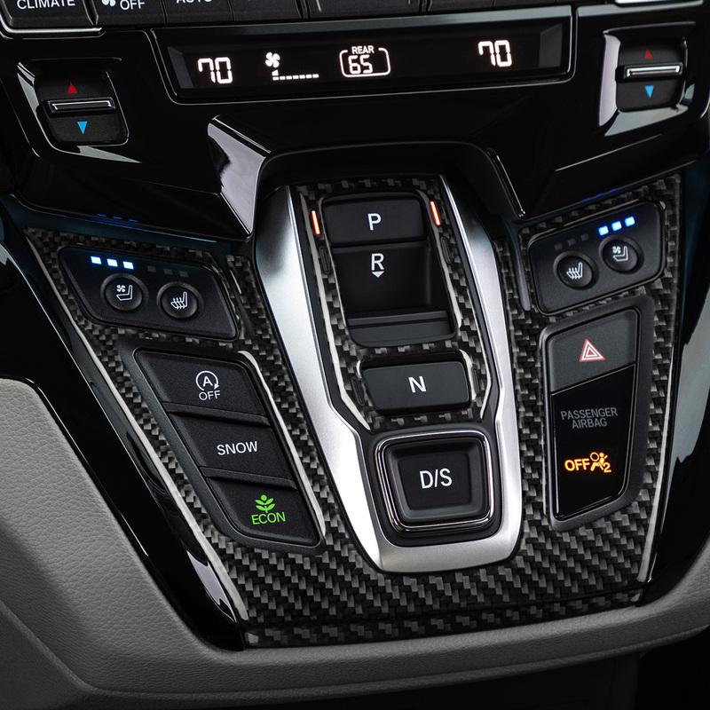 For Honda Odyssey 2018-2025 Real Carbon Fiber Sticker Central Transmission Control Panel Car Accessories Interior Decorative